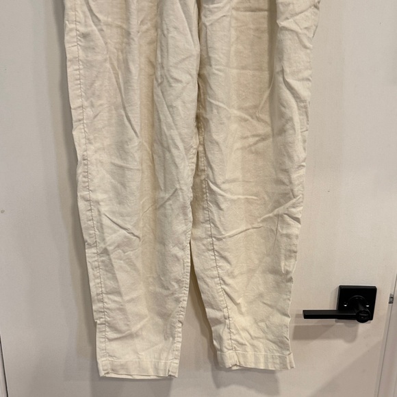 Who What Wear Cream Linen Chinos - Picture 4 of 5